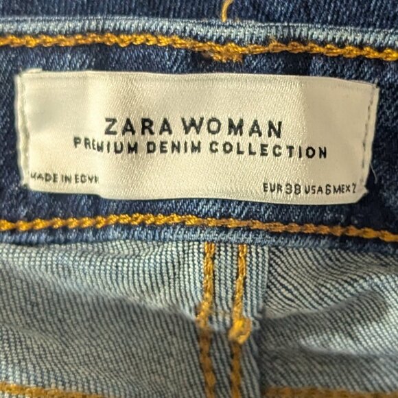 Zara Woman Premium Denim Distressed Skinny Jeans 6 - Picture 6 of 7